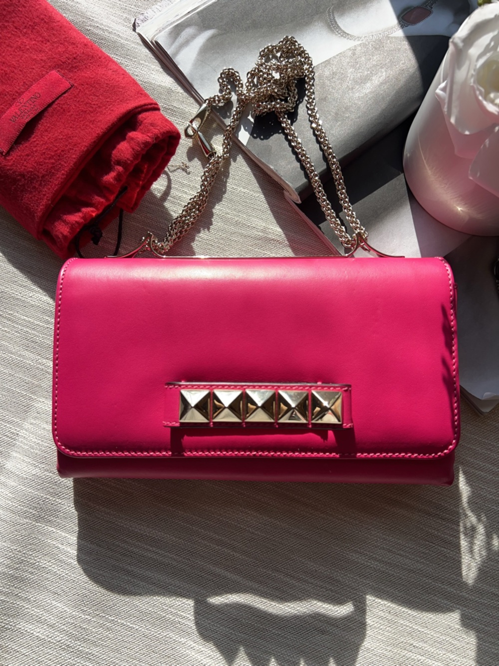 Valentino Rockstud Vavavoom Clutch